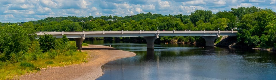 The Water Street Bridge over the Chippewa River, Eau Claire, WI